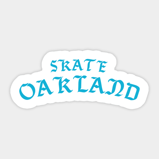 Skate Oakland / Bboy Blue Sticker by sk70